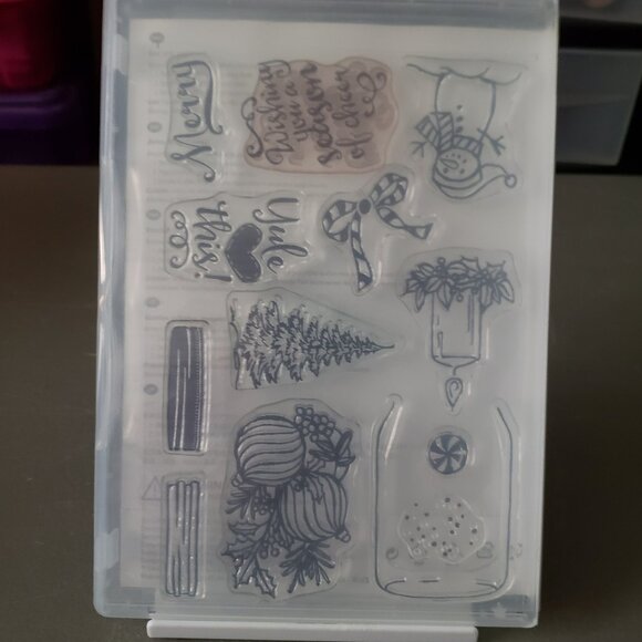 Stampin' Up! 'JAR OF CHEER' Photopolymer Stamp Set (Used) - Picture 2 of 6